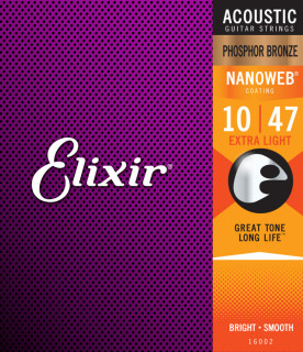 Струны Elixir Nanoweb Extra Light Phosphor 16002