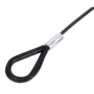 Страховочный трос Stairville Steelwire Safety 300cm/5mm Bk Stairville Steelwire Safety 300cm/5mm Bk