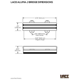 Кружевные звукосниматели Aluma J Bass Bridge BK Lace Pickups Aluma J Bass Bridge BK