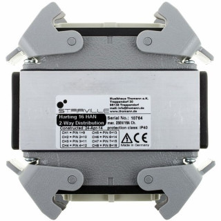 Stairville Harting 16 - двусторонний дистрибутив HAN. Stairville Harting 16 HAN 2-Way Distrib.