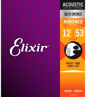 Струны Elixir Nanoweb Light Acoustic 11052