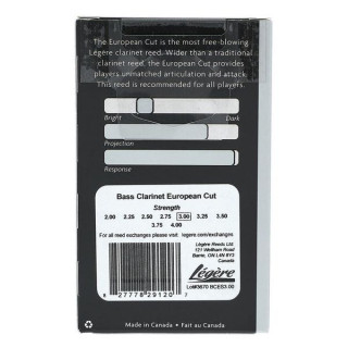 Трость для кларнета Legere European Cut Bass Clar. 3.0 Legere European Cut Bass Clar. 3.0