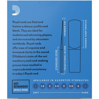 Даддарио Деревянные духовые Королевский альт-кларнет 4.0 DAddario Woodwinds Royal Alto Clarinet 4.0