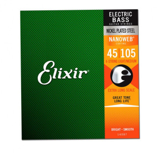 Струны Elixir Nanoweb Extra Long Scale 14087