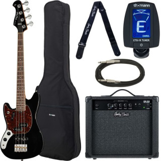 Harley Benton MV-4MSB LH Черный Набор №597628 Harley Benton MV-4MSB LH Black Bundle №597628