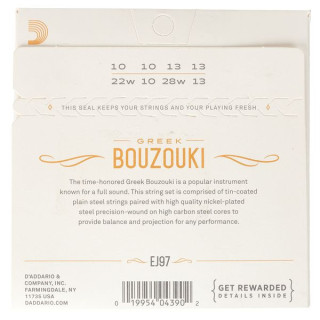 Струны для бузуки Daddario EJ97 Greek Bouzouki Strings Daddario EJ97 Greek Bouzouki Strings