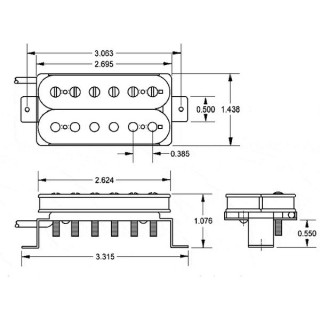 Seymour Duncan SH18N Зебра с широкой шеей Seymour Duncan SH18N Whole Lotta Neck Zebra
