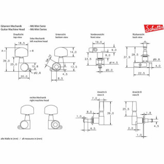 Schaller M6 Mini 3L/3R BC Schaller M6 Mini 3L/3R BC