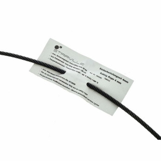 Страховочный трос Stairville Safety 60cm/4mm Black 10kg Stairville Safety 60cm/4mm Black 10kg