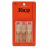 Деревянные духовые инструменты DAddario Rico Bb- Clar 1,5 - 3 штуки в упаковке DAddario Woodwinds Rico Bb- Clar 1.5 - 3-Pack