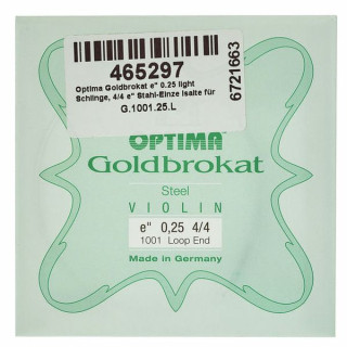 Струна для скрипки Optima Goldbrokat e" 0.25 light LP Optima Goldbrokat e" 0.25 light LP