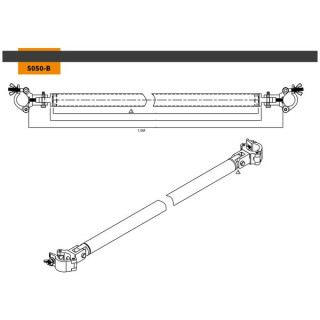 Угловой тормоз Global Truss 5050-B черный 1,0м Global Truss 5050-B Cornerbrake Black 1,0m