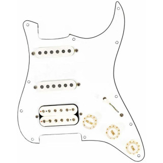 Моджото́н 58 Тихий Кольцевой HSS Плешка БЕЛЫЙ Mojotone 58 Quiet Coil HSS Pickguard WH