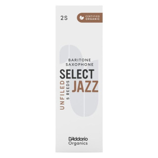 Трости для саксофона DAddario Woodwinds Organic Sel. Jazz Unf. BAR 2S DAddario Woodwinds Organic Sel. Jazz Unf. BAR 2S