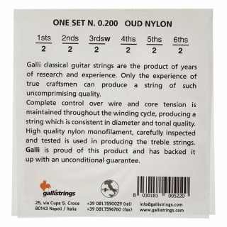 Набор струн Galli Strings O200 Набор струн Oud Galli Strings O200 Oud Strings Set
