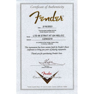 Fender LTD 56 Хардтейл Страт AOW Fender LTD 56 Hardtail Strat AOW