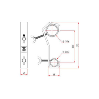 Двойной клэмп Doughty T20910 Double Ended Hook Clamp Doughty T20910 Double Ended Hook Clamp