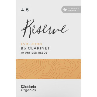 Трости для кларнета DAddario Woodwinds Organic Reserve Evo CLAR 4.5 DAddario Woodwinds Organic Reserve Evo CLAR 4.5