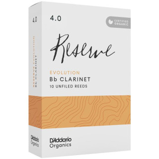 Трости для кларнета DAddario Woodwinds Organic Reserve Evo CLAR 4.0 DAddario Woodwinds Organic Reserve Evo CLAR 4.0