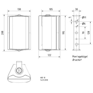 Пассивный динамик Visaton WB10 White Visaton WB10 White