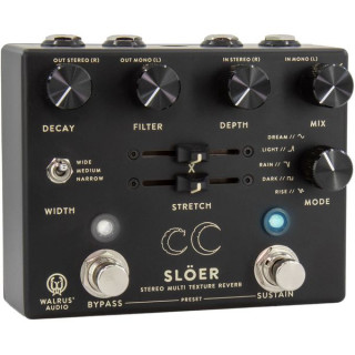 Walrus Audio Slöer Эмбиентная реверберация Черный Walrus Audio Slöer Ambient Reverb Black
