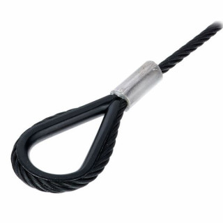 Стальная проволока Stairville Safety 200 см/6 мм Bk Stairville Steelwire Safety 200cm/6mm Bk