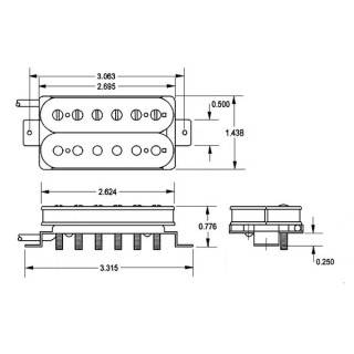 Комплект звукоснимателя Seymour Duncan 78 Model BL Seymour Duncan 78 Model Pickup Set BL