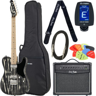 Электрогитара Harley Benton TE-90FLT Black Blast Bundle №580998 (Комплект)