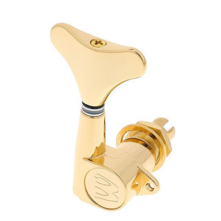 Аппарат для настройки басов Warwick Золотой слева Warwick Bass Tuner Machine Gold Left