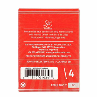 Трости для кларнета Gonzalez RC Bb Clarinet 4.0 Gonzalez RC Bb Clarinet 4.0