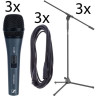 Комплект микрофонов Sennheiser E835 S 3Pack Набор №427455 Sennheiser E835 S 3Pack Bundle №427455