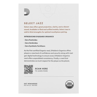 Даддарио Деревянные духовые инструменты Органический Сель. Джаз Унф. СОП 3Ч DAddario Woodwinds Organic Sel. Jazz Unf. SOP 3H