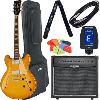 Полуакустическая гитара Harley Benton HB-35Plus Lemon Набор №393601 Harley Benton HB-35Plus Lemon Bundle №393601