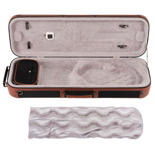 Кожаный кейс для скрипки Roth & Junius с замшевой подкладкой (черный) Roth & Junius Leather & Nylon Violin Case BK