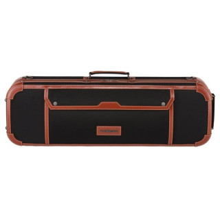 Кожаный кейс для скрипки Roth & Junius с замшевой подкладкой (черный) Roth & Junius Leather & Nylon Violin Case BK