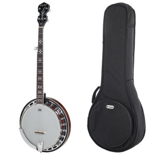 Комплект банджо Harley Benton BJ-55Pro с 5 струнами Harley Benton BJ-55Pro 5 String Banjo Bundle