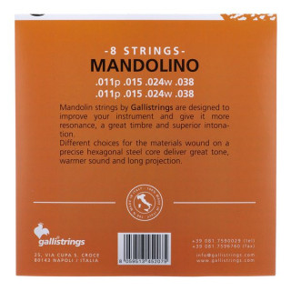 Струны Galli G1460 см для мандолины Str. Medium Galli Strings G1460 CM Mandolin Str. Medium