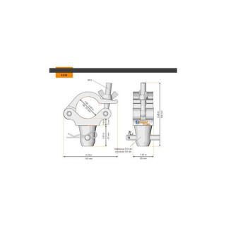 Полумуфта Global Truss 5034-B с полуконусом Global Truss 5034-B HalfCoupler w. HalfCone