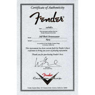 Крыло Jeff Beck Custom Shop SFG Fender Jeff Beck Custom Shop SFG