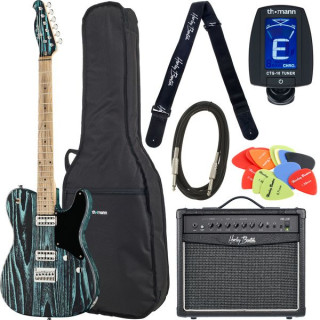 Электрогитара Harley Benton TE-90FLT Blue Blast Bundle