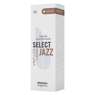 Трости для саксофона DAddario Woodwinds Organic Sel. Jazz Unf. TEN 3S DAddario Woodwinds Organic Sel. Jazz Unf. TEN 3S