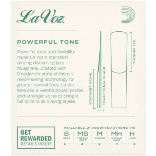 Даддарио Деревянные духовые инструменты La Voz Сопрано саксофон H DAddario Woodwinds La Voz Soprano Saxophone H