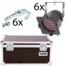 Комплект прожекторов Stairville LED PAR 56 B 6er Road Kit MK1 Stairville LED PAR 56 B 6er Road Kit MK1