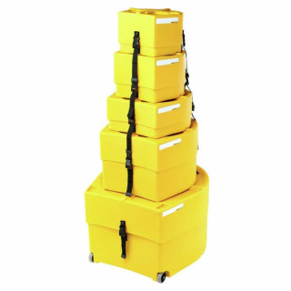 Комплект кейсов для барабанов Hardcase HRockFus3 F.Lined Set Yellow Hardcase HRockFus3 F.Lined Set Yellow