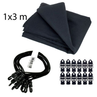 Комплект Stairville Euro Molton черный 1x3 м Stairville Euro Molton Set Black 1x3m