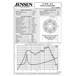 Jensen P10R Alnico Винтажный 8 Ом Jensen P10R Alnico Vintage 8Ohm