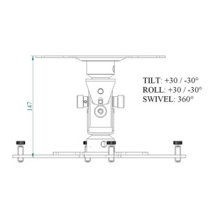 Потолочное крепление для проектора Euromet Arakno Mini Ceiling Mount Wh Euromet Arakno Mini Ceiling Mount Wh