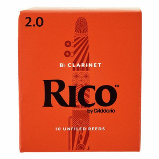 Трости для кларнета DAddario Woodwinds Rico Bb- Clar 2.0 DAddario Woodwinds Rico Bb- Clar 2.0