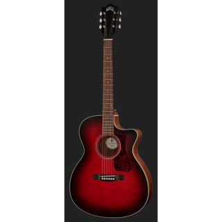 Guild OM-240CE Атласный взрыв бычьей крови Guild OM-240CE Satin Oxblood Burst