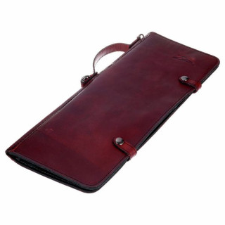 Кожаная сумка-трость Zultan красного цвета Zultan Leather Stick Bag Red